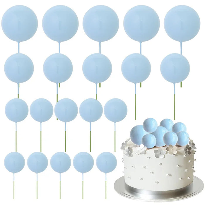 Light Blue Cake Ball Toppers 20pc