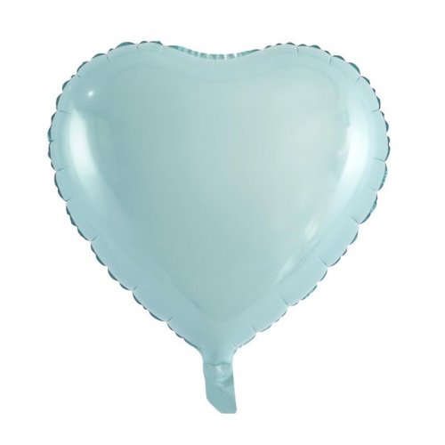 45cm Light Blue Heart Shaped Foil Balloon