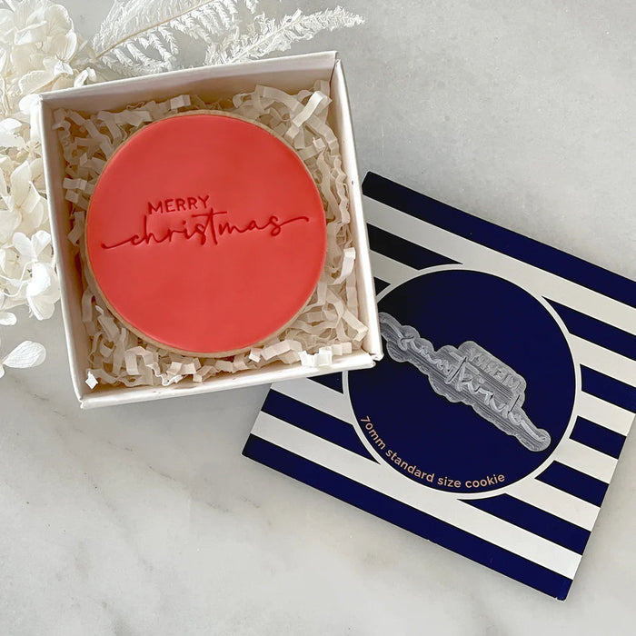Merry Christmas Tiny Text Stamp (Little Biskut)