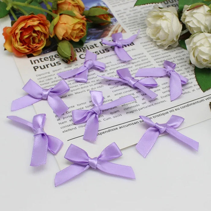 Satin Ribbon Bow 10pk - Light Purple