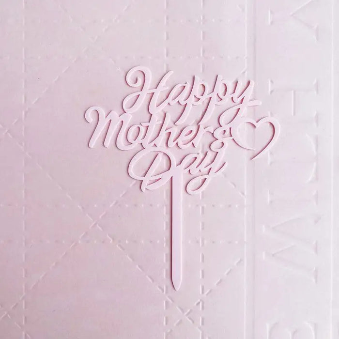 Happy Mothers Day Cake Topper - Pastel Pink