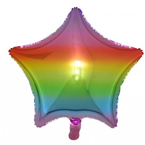 45cm Rainbow Star Shaped Foil Balloon