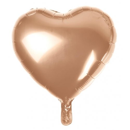 45cm Rose Gold Heart Shaped Foil Balloon