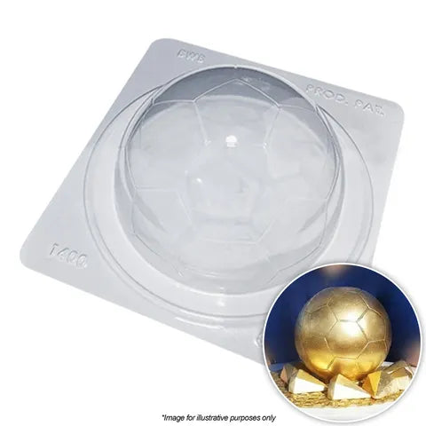 Plastic Chocolate Large Soccer Ball Mould 2pc