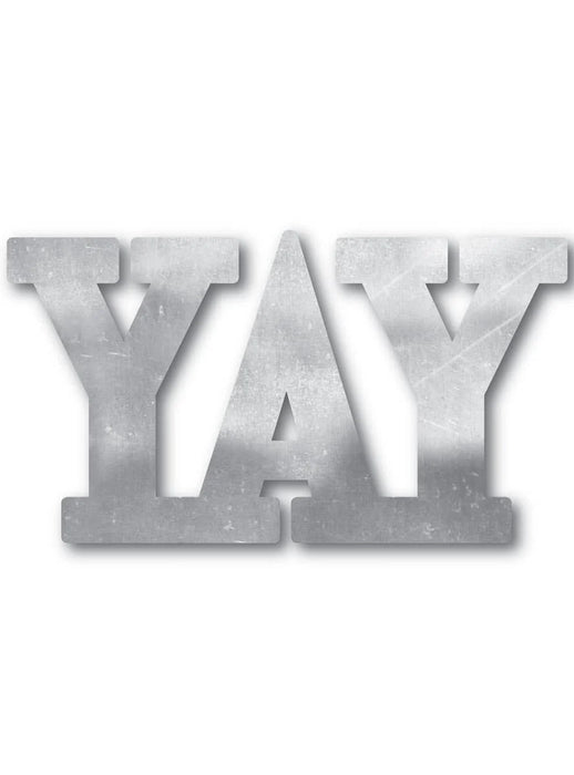 Jumbo Scatter Confetti YAY Silver 30pk