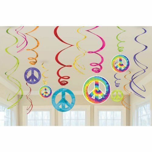 Hippie Peace Swirl Decorations