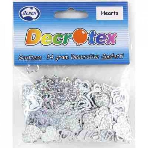 Silver Hearts Holographic 14gm Scatters
