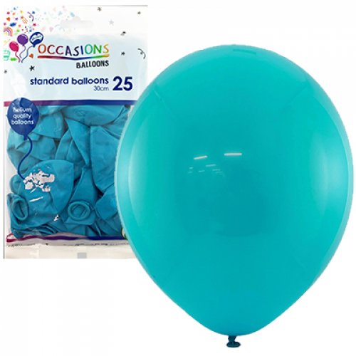 Teal 30cm Balloons 25pk