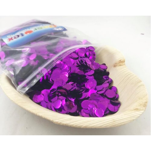 Purple 1cm Round Confetti