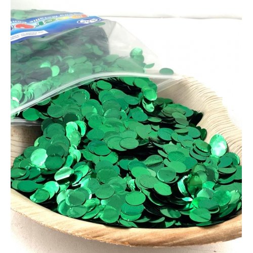 Green 1cm Round Confetti