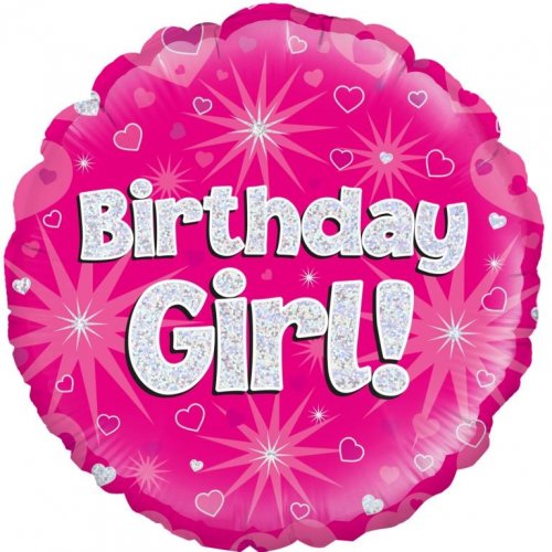 18inch Foil Balloon -  Birthday Girl Pink