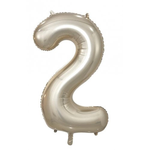 Champagne Gold Number Foil Balloons