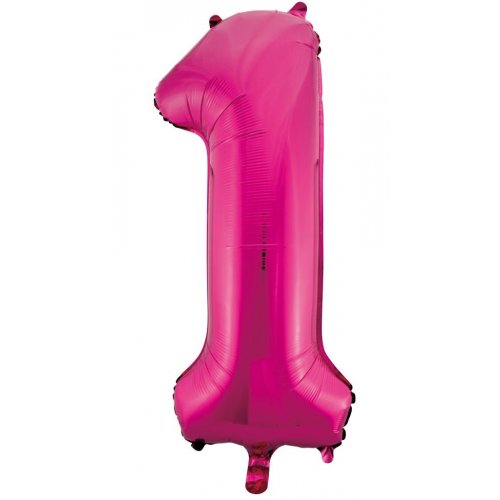 Hot Pink Number Foil Balloons