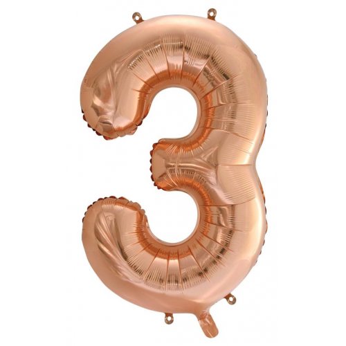 Rose Gold Number Foil Balloons