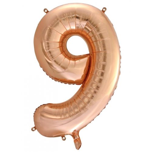 Rose Gold Number Foil Balloons