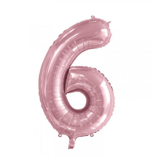 Light Pink Number Foil Balloons