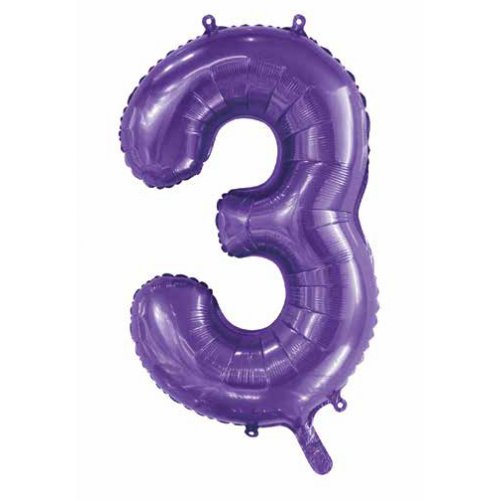 Purple Number Foil Balloons