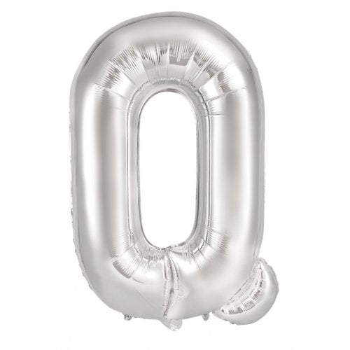 Foil 86cm Silver Letter Balloons (A-Z) Helium Filled