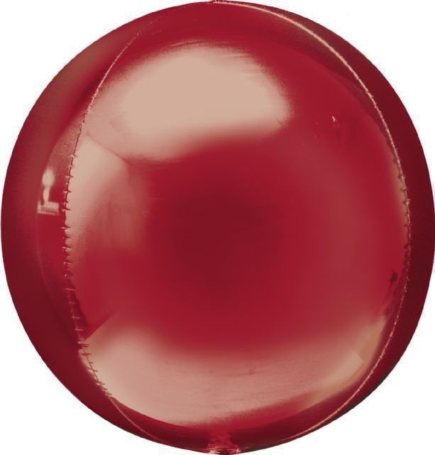 Red Orbz Foil Helium Filled