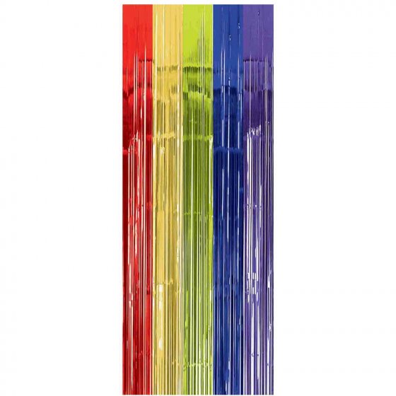 Metallic Curtain Backdrop - Rainbow
