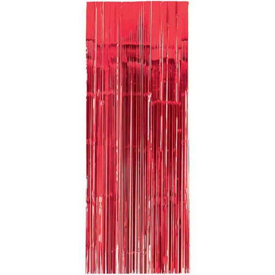 Metallic Curtain Backdrop - Red