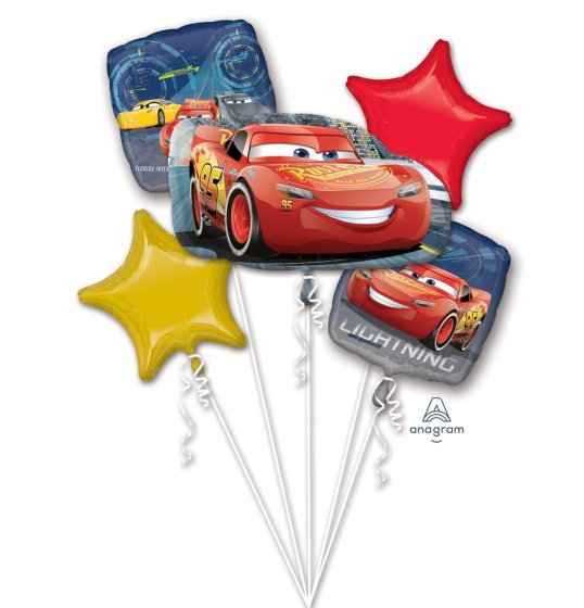 Cars 3 Lightning McQueen Foil Balloon Bouquet