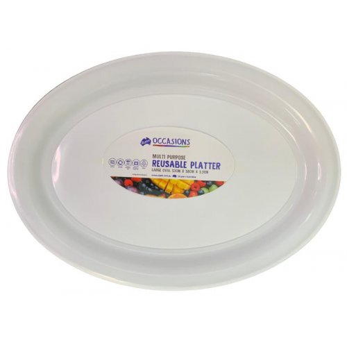 Platter Oval White Large Reusable