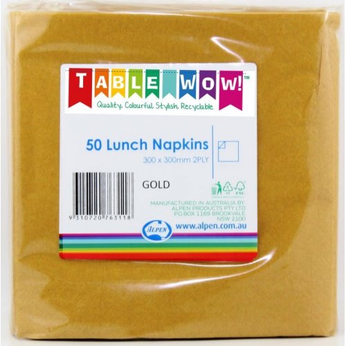 Gold Lunch Napkin 30x30cm 2ply P50