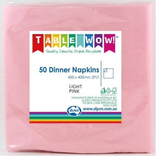 Light Pink Dinner Napkin 40x40cm 2ply P50