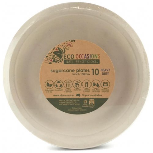 Sugarcane Lunch Plates 180mm Natural