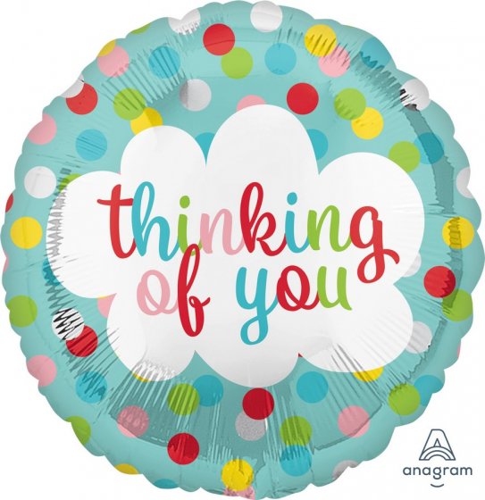 Thinking Of You Dots 18inch Foil Balloon