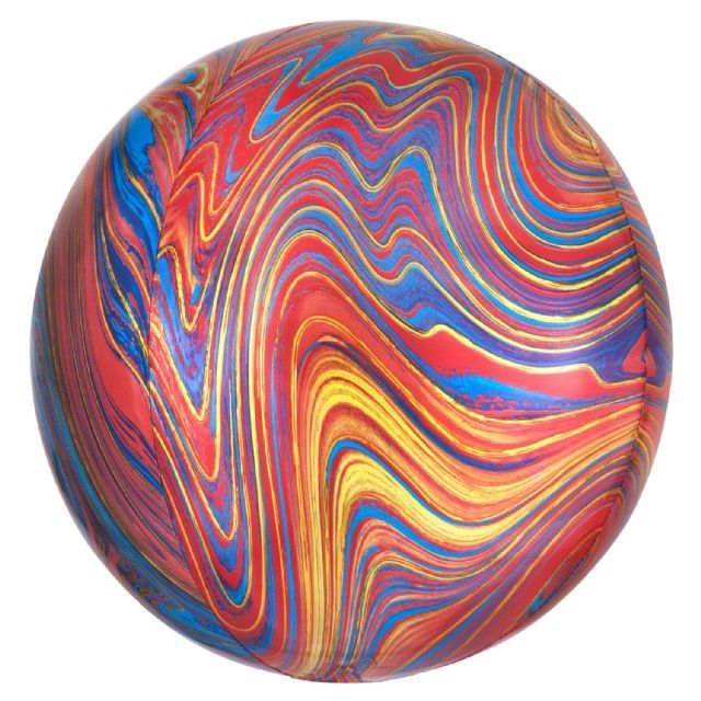 Colourful Marblez Orbz Foil Helium Filled