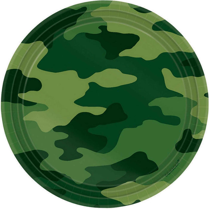 Camouflage Paper Plates