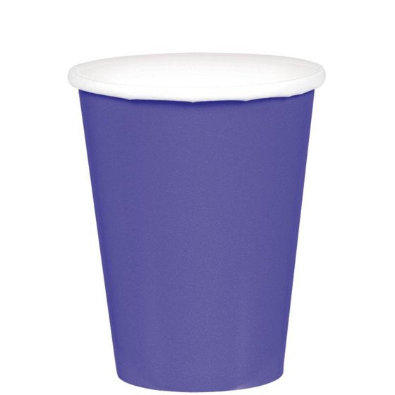 266ml Cups Paper 20 Pack - New Purple