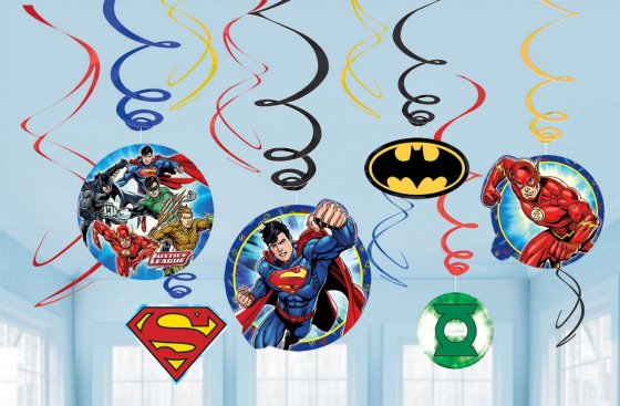 Justice League Swirl Decorations