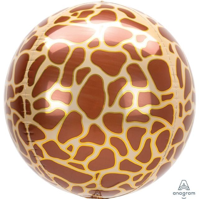 Giraffe Print Marblez Orbz Foil Helium Filled
