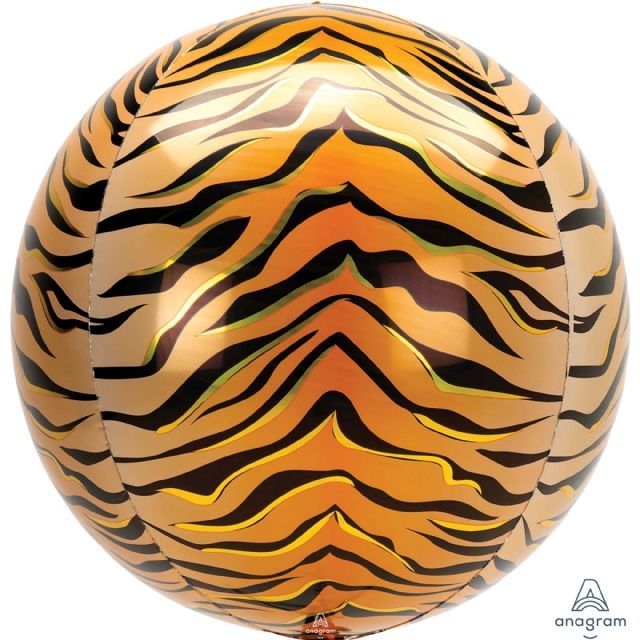 Tiger Print Marblez Orbz Foil Helium Filled