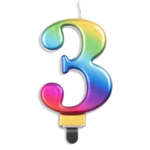 #3 Rainbow Jumbo Candle