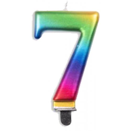 #7 Rainbow Jumbo Candle