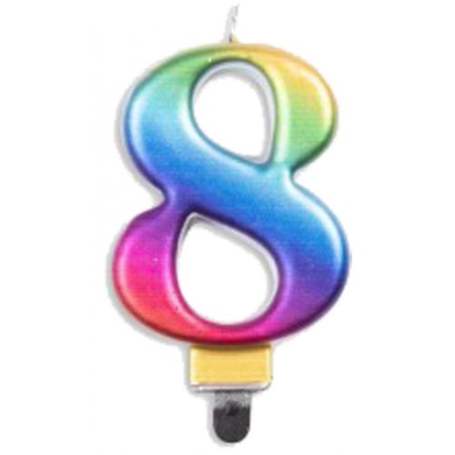 #8 Rainbow Jumbo Candle