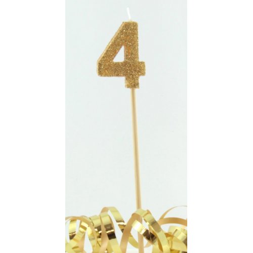 Gold Glitter Long Stick Candle #4 P1