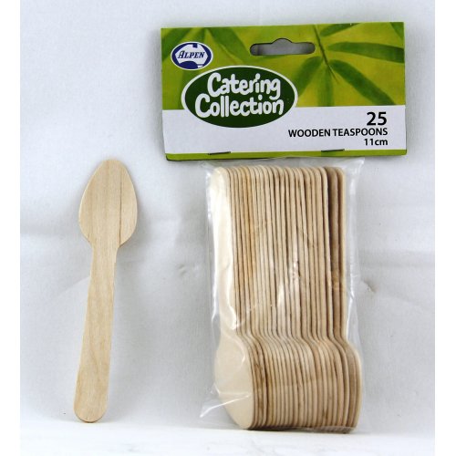 Wooden Tea Spoons 110mm Pack 25