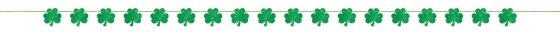 St Patrick's Day Shamrocks Glittered Banner