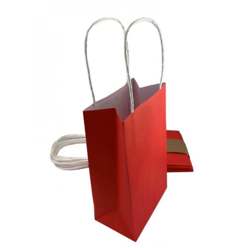 Party Bag Paper Red 5pk