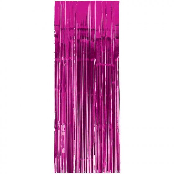 Metallic Curtain Backdrop - Bright Pink