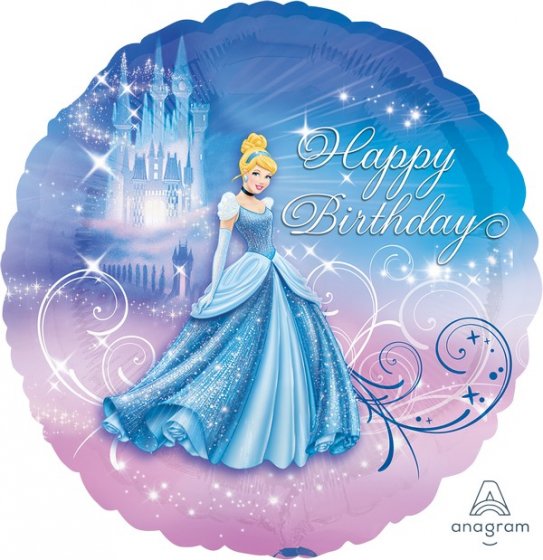 18inch Foil Balloon - Cinderella Happy Birthday