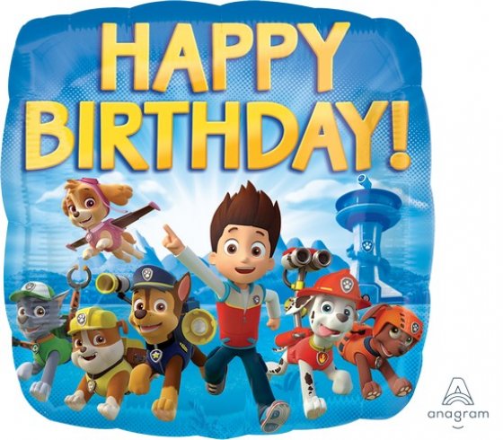 18inch Foil Balloon - Paw Patrol Happy Birthday