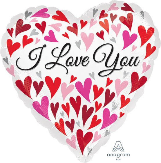 18inch Foil - I Love You Happy Hearts