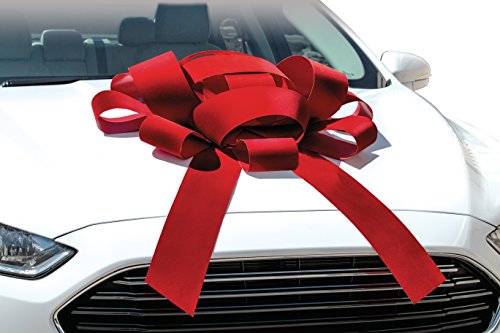 Car Red Ribbin Red Car Bow Ribbon Hire — Party Mix - Perth Party & Cake Supplies