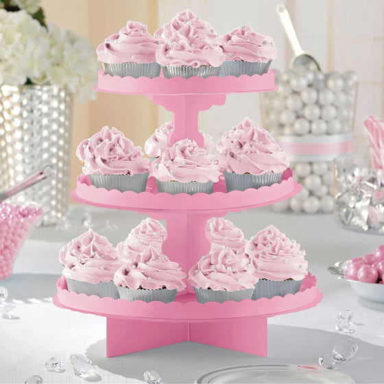 3 Tier Cupcake Stand Pink